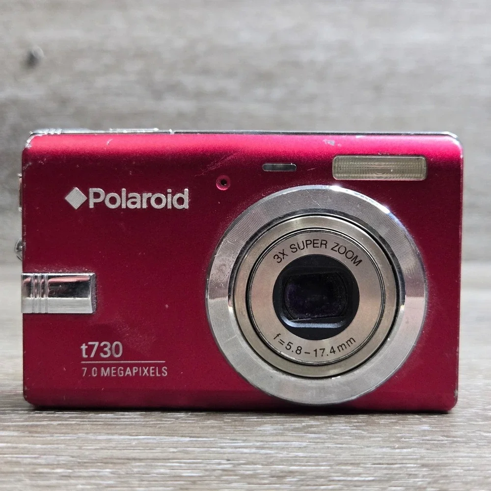 Polaroid T730 7MP Digital Camera 3x Optical Zoom Compact Silver Point & Shoot